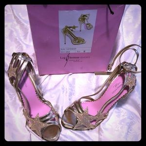 Ellie Shoes Starlight  Gold Platform